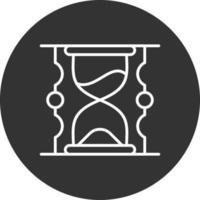 Sand Watch Line Inverted Icon vector