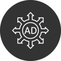 Advertising Submission Line Inverted Icon vector