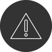 Warning Sign Line Inverted Icon vector