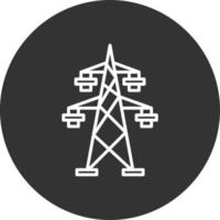 Power Line Inverted Icon vector