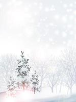 bosque de invierno tarjeta de Navidad. foto