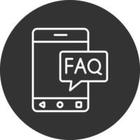 FAQ Line Inverted Icon vector