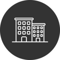 Apartment Line Inverted Icon vector