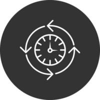 Processing Time Line Inverted Icon vector