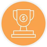 Winner Line Inverted Icon vector