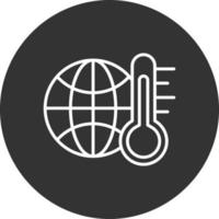 Global Warming Line Inverted Icon vector