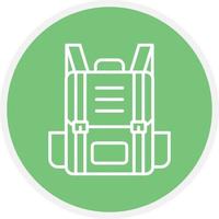 Backpack Line Inverted Icon vector