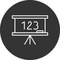 Chalk Board Line Inverted Icon vector