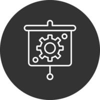 Setting Presentation Line Inverted Icon vector