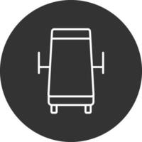 Table Line Inverted Icon vector
