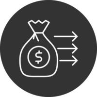 Payment Gateway Line Inverted Icon vector