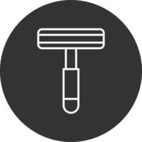 Razor Line Inverted Icon vector
