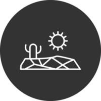 Drought Line Inverted Icon vector