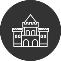 Palace Line Inverted Icon vector