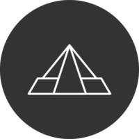 Pyramid Line Inverted Icon vector