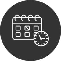 Schedule Line Inverted Icon vector