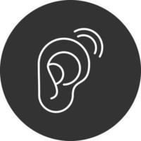 Hearing Line Inverted Icon vector