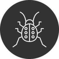 Bug Line Inverted Icon vector