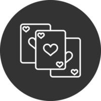 Cards Line Inverted Icon vector