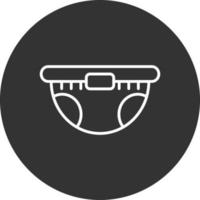 Diaper Line Inverted Icon vector