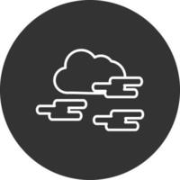 Fog Line Inverted Icon vector