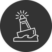 Buoy Line Inverted Icon vector