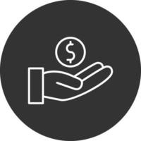 Alms Line Inverted Icon vector
