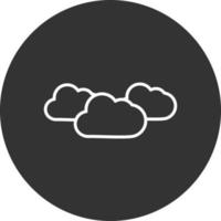 Cloudy Line Inverted Icon vector