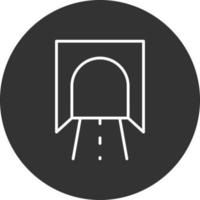 Tunnel Line Inverted Icon vector