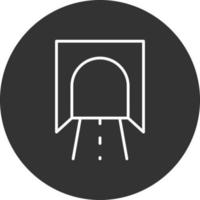 Tunnel Line Inverted Icon vector