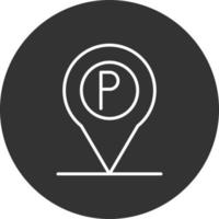 24 - Parking Line Inverted Icon vector