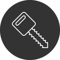 23 - Car Key Line Inverted Icon vector