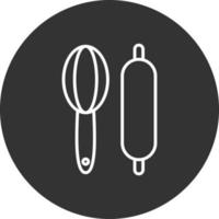 Baker Tools Line Inverted Icon vector