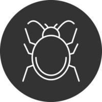 Bug Line Inverted Icon vector