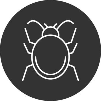 Bug Line Inverted Icon vector