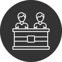 Jury Line Inverted Icon vector