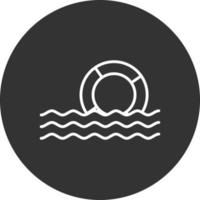 Float Line Inverted Icon vector