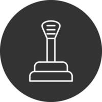 22 -  Gear Stick Line Inverted Icon vector