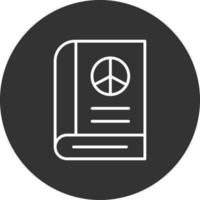 Book Line Inverted Icon vector