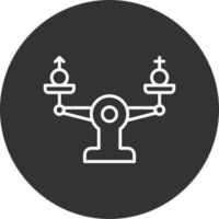 Gender Equality Line Inverted Icon vector