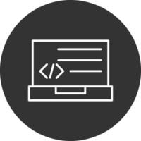 Programming  Line Inverted Icon vector