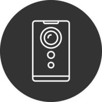 Smartphone Line Inverted Icon vector