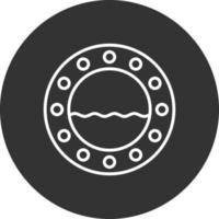 Porthole Line Inverted Icon vector