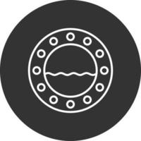 Porthole Line Inverted Icon vector