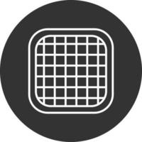 Waffle Line Inverted Icon vector