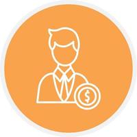 Donation Line Inverted Icon vector