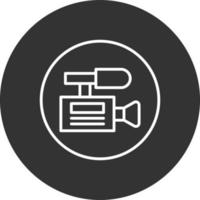 Video Line Inverted Icon vector