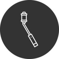 Selfie Stick Line Inverted Icon vector