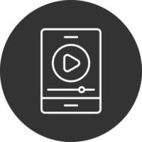 Video Tutorial Line Inverted Icon vector