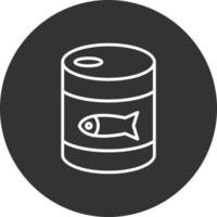 Canned Food Line Inverted Icon vector